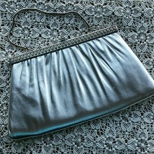 Vintage HL Harry Levine silver evening bag